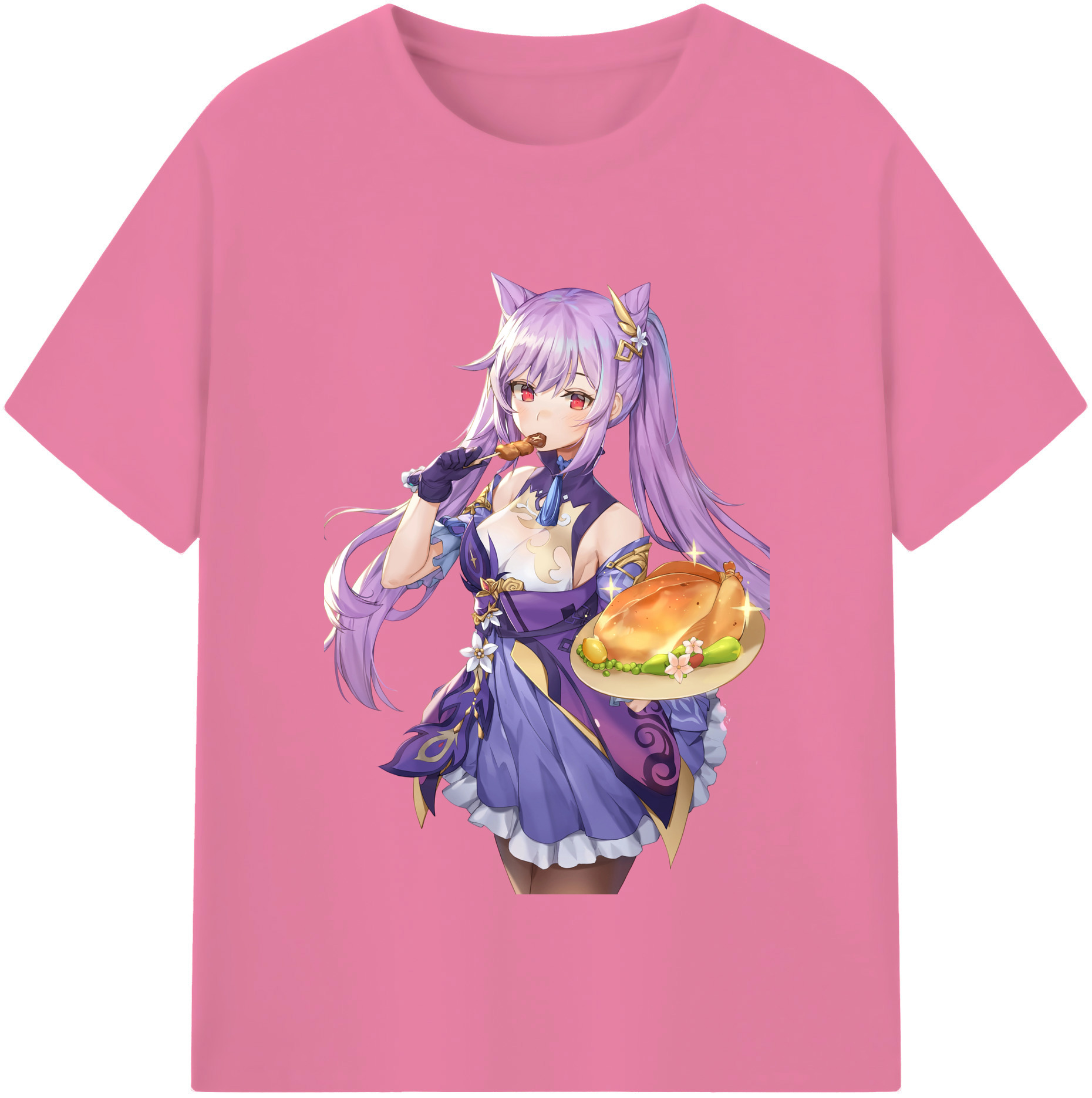 げんし神 刻晴 こくせい genshin Kokusei 綿100％半袖Tシャツ（フロントプリント）